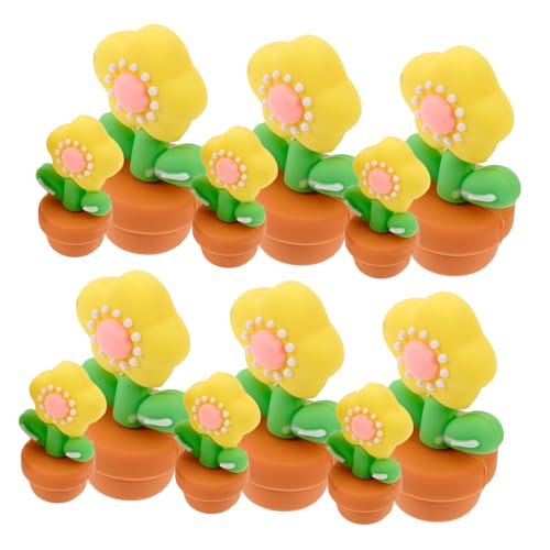 ERINGOGO 20st Kleine Blumentopfpflanze Puppenhaus Pflanzen Miniatur-Dinge Miniaturdinger Mini-Fake-Pflanzen Mini-puppenhauszubehör Winzige Figuren Miniaturpflanzen Mikrohäuser Weiches Gummi von ERINGOGO