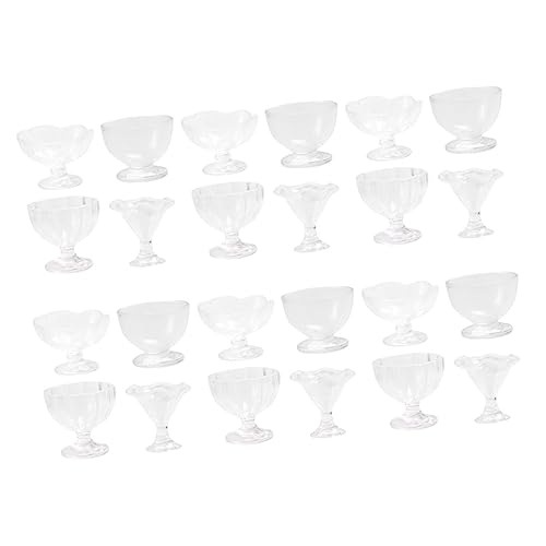 ERINGOGO 24 Stück Mini-Tasse bescherung Weihnachten geldgeschenke Weihnachten puppenhauszubehör stylingbã¼rsten Eisbecher im Maßstab 1:12 Mini-Essen Mini-Teetasse Kochgeschirr-Modell PVC von ERINGOGO