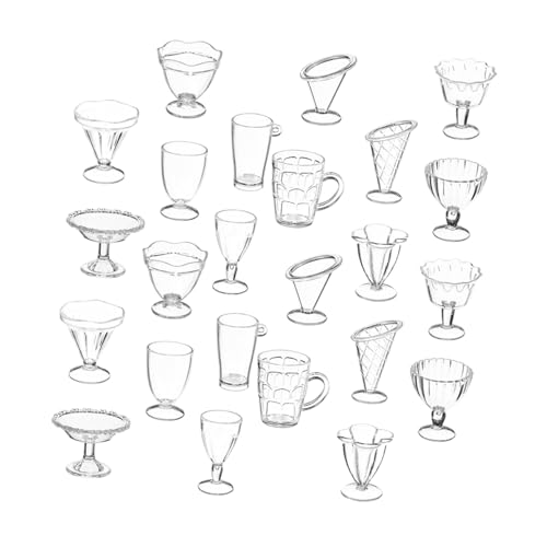 ERINGOGO 24 Stück Teiliges Miniatur aus Robustem Mini Eisbecher für Puppenhaus Dekoration und DIY Kleine Tragbare Mini für Rollenspiel und Sammeln ERINGOGO 24 Stück Teiliges Miniatur aus Robustem Mini Eisbecher für Puppenhaus Dekoration und DIY Kleine Tragbare Mini für Rollenspiel und Sammeln von ERINGOGO