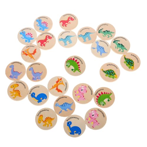 ERINGOGO 24St Dinosaurier- Kinderpuzzle kinderspielzeug Pädagogisches gedächtnisspiel für Lernspielzeug Dinosaurier Memory-Spiel Dinosaurier-Lernspielzeug Holz von ERINGOGO