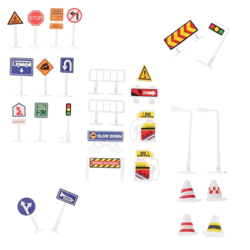 ERINGOGO 28 Stück Teiliges Verkehrszeichen Spielset Realistische Mini Straßenverkehrsschilder Pädagogisches Lernspielzeug für Verkehrssicherheit Verkehrskegel für Spielerische ERINGOGO 28 Stück Teiliges Verkehrszeichen Spielset Realistische Mini Straßenverkehrsschilder Pädagogisches Lernspielzeug für Verkehrssicherheit Verkehrskegel für Spielerische von ERINGOGO