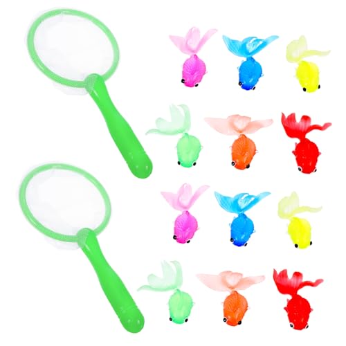 ERINGOGO 2Sätze Angeln Set Goldfische mit Kescher Pädagogisches Wasser Angeln für Junge Mädchen Sicheres TPR Material für Badewanne und Spielplatz ERINGOGO 2Sätze Angeln Set Goldfische mit Kescher Pädagogisches Wasser Angeln für Junge Mädchen Sicheres TPR Material für Badewanne und Spielplatz von ERINGOGO