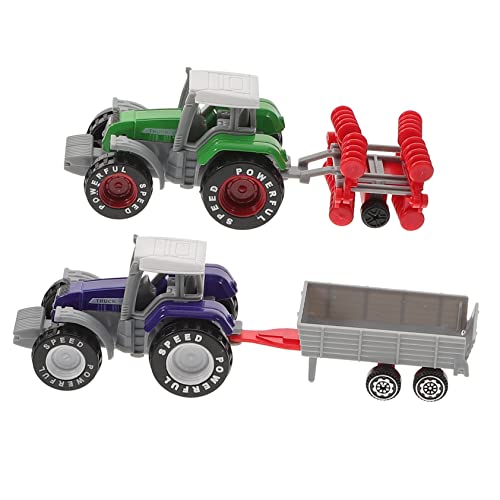 ERINGOGO 2St Bauernhofwagen LKW lastwagen für Laster jucarii pentru copii für Buggy -Bauernhof-LKW Babyautospielzeug PKW-LKW-Modell Plastik von ERINGOGO