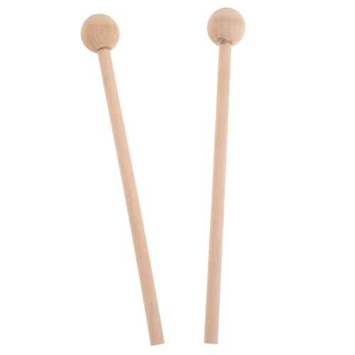 ERINGOGO 2St Hammer Schlagzeug für musikalisches musikspielzeug Holz Schlagzeug Schlägel Holzschlägel Zungentrommelschlägel Trommelstock-Handpercussion hölzern Beige von ERINGOGO