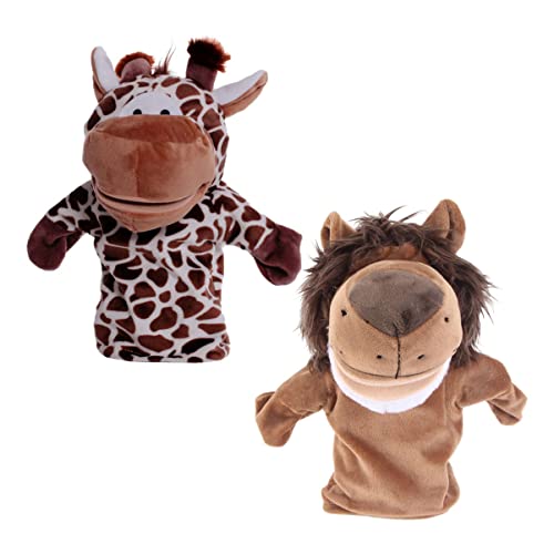 ERINGOGO 2St Handpuppe Kindergeburtstag Toy plüschtier nachsprechende stofftiere plushible snugible Kindergeburtstag gastgeschenke Hand Puppet PP Baumwolle Coffee von ERINGOGO