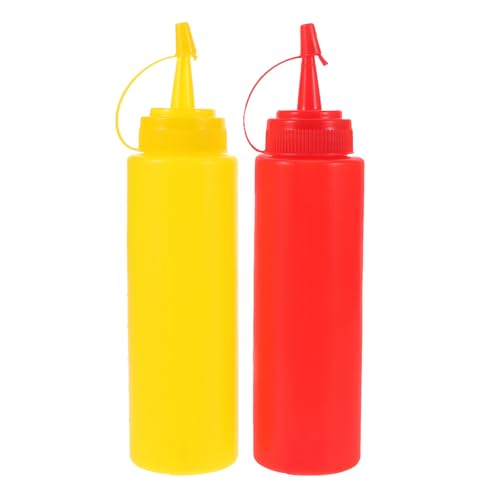 ERINGOGO 2St Knifflige Ketchup-Flasche Neuheitsspielzeug Spritzspielzeug Streiche lustiges Witzige Ketchupflasche kleine Ketchupflasche Ketchup und Senf-Squeeze-Flasche Plastik von ERINGOGO