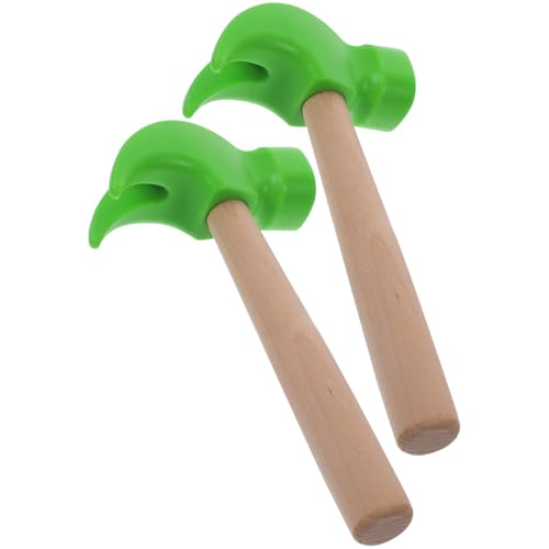 ERINGOGO 2St Spielzeughammer für leuchtspielzeug glowingtoy Kleinkinder Kompaktes Safe Toy Spiele Kinderspielzeug Hammerschlagspielzeug Kleiner Hammer Holz Green von ERINGOGO