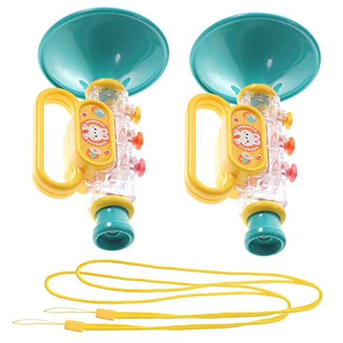 ERINGOGO 2St -Trompete kinderspielzeug Toys Spielzeuge Hornbläser Exquisite gefälschte Trompete realistisches trompetenspielzeug Plastik Sky-Blue von ERINGOGO