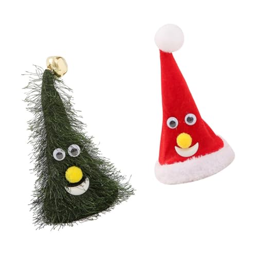 ERINGOGO 2St Weihnachtsmütze Plüschwürfe Quagsire Plüsch Musik Weihnachtsbaum Cartoon-Spielzeug Spielzeug für Kinder kinderspielzeug Fun Toy schwingendes Spielzeug Weihnachtsdekoration PVC von ERINGOGO