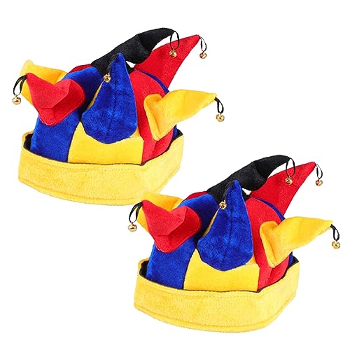 ERINGOGO 2St coole Mützen Kappen flippiger Hut Clown Kostüm Mütze Eimerhüte halloween kleidung halloween costumes costume de halloween partyhütchen Clown-Kostüm Cosplay-Clown-Hut Stoff von ERINGOGO