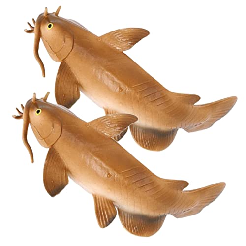 ERINGOGO 2St simulierter Wels für Kinder kindergeschenke Fantasien Educational Toys Wels Spielzeug gefälschter Wels künstliches Fischspielzeug Fischornament für den Tisch PVC von ERINGOGO