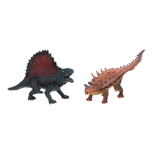 ERINGOGO 2Stücke Dinosaurier Modellspielzeug Lernspielzeug Für Realistische Gummidinosaurier Dromaeosaurus Pachycephalosaurus Tierspielzeug Für Jungen Und Mädchen von ERINGOGO