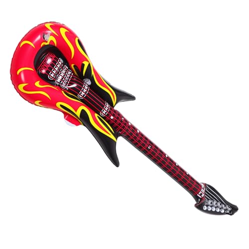 ERINGOGO 2st Aufblasbare Gitarre Konzertatmosphäre Prop Gitarrendekorationen Mini-gitarre Gitarren Für Erwachsene Spielzeuggitarre Gitarren Für Kinder in Die Luft Jagen Punk- Pvc Rot von ERINGOGO