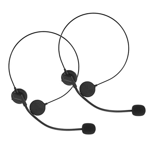 ERINGOGO 2st Gefälschte Kopfhörer-Requisiten Vorgeben, Mikrofon Spielzeug Kinderbedarf Kinder-Headset-mikrofon Kinder Indoor-Spielzeug Kindersänger-sternmikrofon Spielzeuge Plastik Black von ERINGOGO