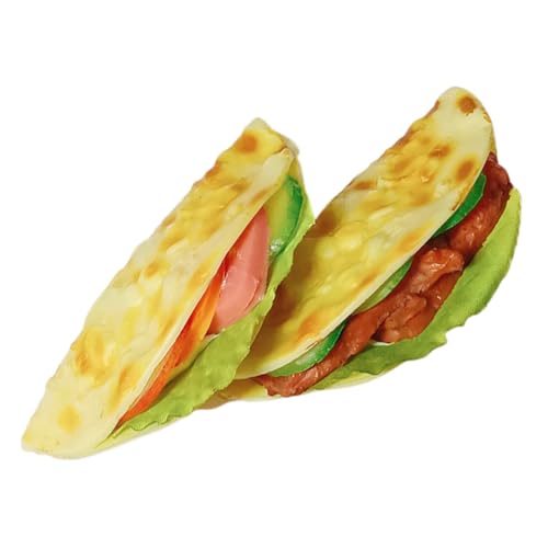 ERINGOGO 2st Handkuchenmodell Dekoratives Pfannkuchenmodell Simulations-Taco-Modell Dekorativer Pfannkuchen Gefälschtes Pfannkuchenmodell Falsches Essen Simulation Essen Seidentuch von ERINGOGO