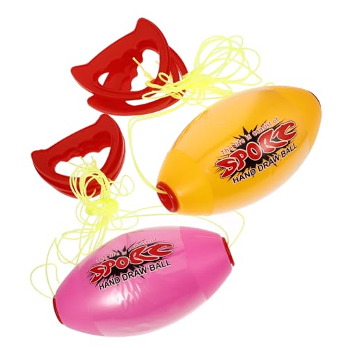 ERINGOGO 2st Interaktives Spiel Bälle Ziehen Sport Gymnastikball Ball Für Spieler Hand-fitnessball Yellow von ERINGOGO