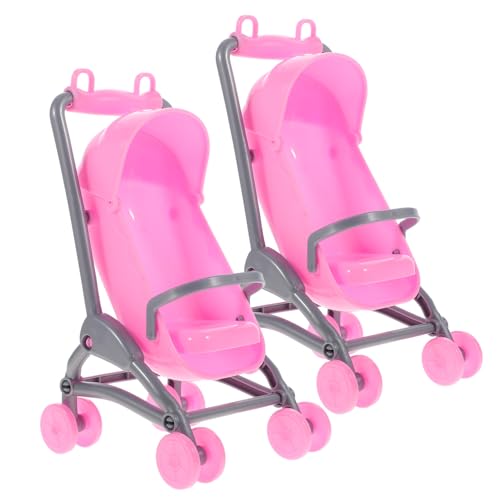 ERINGOGO 2 Stücke Mini Baby Kinderwagen Puppe Kinderwagen Spielzeug Puppe Kinderwagen für Jungen und Mädchen Pädagogisches Spielzeug von ERINGOGO