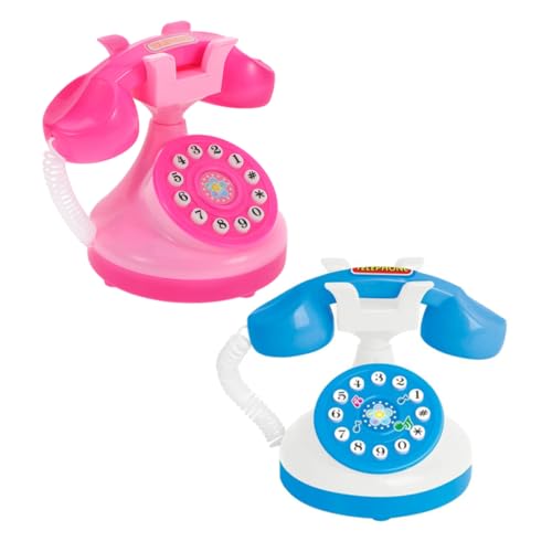 ERINGOGO Altmodisches Mini-Telefon Für Kinder Im Vintage-Stil Rollenspiel-Telefon Für Kinder Und Mädchen Realistisches Aussehen Keine Batterie Erforderlich von ERINGOGO