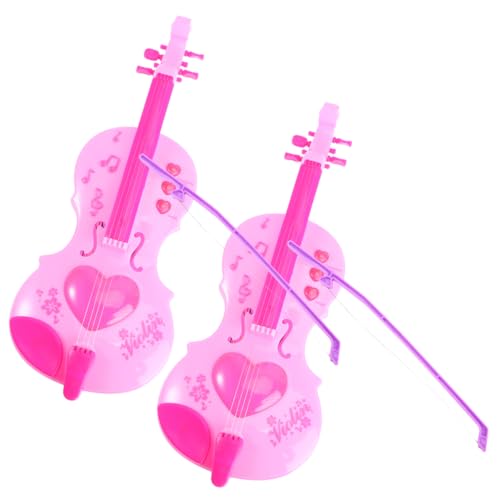 ERINGOGO 2st Violine Musikspielzeug Musikpädagogisches Musikinstrument Kindergeige Für Anfänger Geigenspielzeug Für Musik-erleuchtungs- Plastik von ERINGOGO