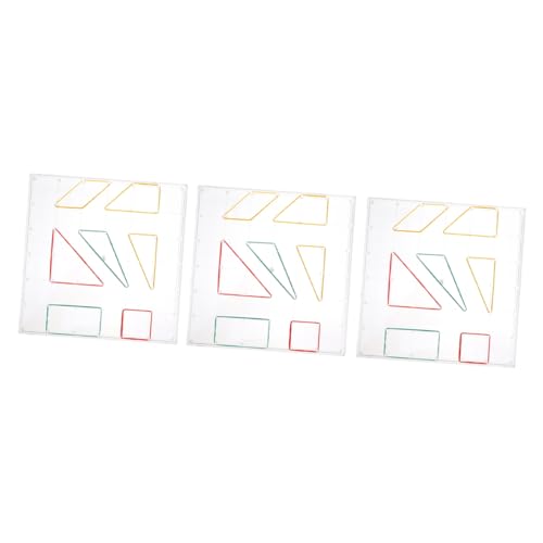 ERINGOGO 3 Sätze Transparente geometrische Stecktafel Kit für wissenschaftliche Experimente für Kinderspielzeug dreieckiger für den Geometrieunterricht von ERINGOGO