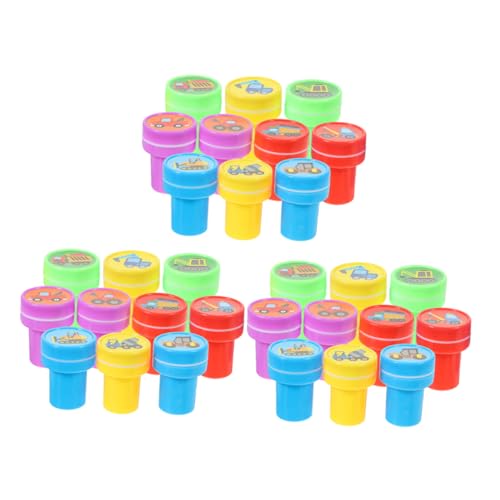 ERINGOGO 3 Sets BAU-LKW-spielzeugstempel Mini-Stempel für Jungen und Mädchen Spielzeug-baufahrzeuge Pädagogisches Stempelset für Jungen und Mädchen von ERINGOGO