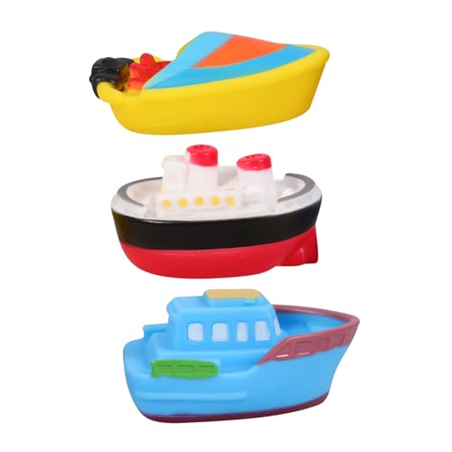 ERINGOGO 3 Stück Badespielzeug für Babys für die Badewanne Badewannenspielzeug Schwimmbadspielzeug spielzeugboot Badespielzeug für Kleinkinder Badespielzeug für Vinyl von ERINGOGO