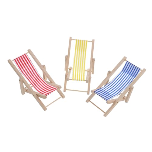 ERINGOGO 3 Stück Miniatur Strandstuhl Klappbar Leichte Mini Liegestühle für Puppenhaus Fairy Garden und Strand Deko Kompakte Miniaturmöbel für Kreative Mikrolandschaften ERINGOGO 3 Stück Miniatur Strandstuhl Klappbar Leichte Mini Liegestühle für Puppenhaus Fairy Garden und Strand Deko Kompakte Miniaturmöbel für Kreative Mikrolandschaften von ERINGOGO
