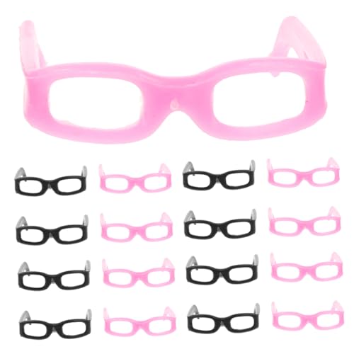 ERINGOGO 30 Stück Puppenhausbrille Puppen-Mini-brillengestell Kleine Puppenbrille Kleine Brille Retro-Mini- Miniaturgläser Kostümzubehör Für Minipuppen Puppe Brille Miniatur Abs von ERINGOGO