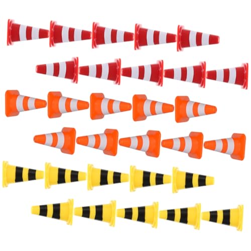 ERINGOGO 30 Stück Teiliges Mini Verkehrszeichen mit Roten Gelben und Orangen Mini Verkehrskegeln Pädagogisches Lernspielzeug für Verkehrssicherheit Leicht Tragbar für Baustellen und ERINGOGO 30 Stück Teiliges Mini Verkehrszeichen mit Roten Gelben und Orangen Mini Verkehrskegeln Pädagogisches Lernspielzeug für Verkehrssicherheit Leicht Tragbar für Baustellen und von ERINGOGO