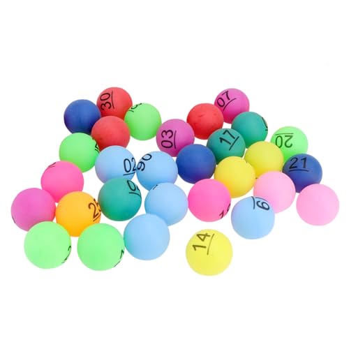 ERINGOGO 30 Stück Teiliges Nummerierte Raffle-bälle Bunte Lotteriekugeln für Bingo Partyspiele und Auslosungen Langlebig Praktische Zahlenkugeln ERINGOGO 30 Stück Teiliges Nummerierte Raffle-bälle Bunte Lotteriekugeln für Bingo Partyspiele und Auslosungen Langlebig Praktische Zahlenkugeln von ERINGOGO