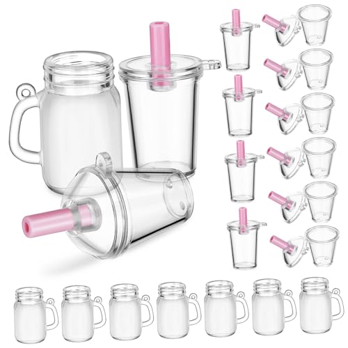 ERINGOGO 30 Teiliges Miniatur Puppenhaus mit Plastik Milchtee Erfrischungsgetränk und Bierbechern Stabile Mini Deko Tassen für Puppenhäuser Kindgerechte Kleine ERINGOGO 30 Teiliges Miniatur Puppenhaus mit Plastik Milchtee Erfrischungsgetränk und Bierbechern Stabile Mini Deko Tassen für Puppenhäuser Kindgerechte Kleine von ERINGOGO