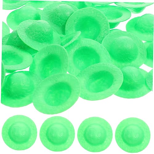 ERINGOGO 30St Mini-Hut kindertagsgeschenk plastikenten Puppenkleidung Funny hat Lustig Pferdeschwanzhut für Neonhut Mütze Frauen dekorativer Kleiner Hut Kleiner Hut zum Basteln Green von ERINGOGO