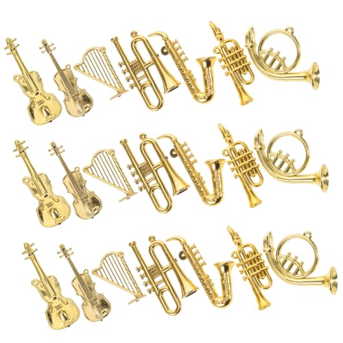 ERINGOGO 35 Stück Mini Posaune Figuren Dekor Miniatur Posaune Mini Instrumentenfiguren Flöte Instrumentenmodell Gitarre Miniatur Mit Ständer Puppenhaus ERINGOGO 35 Stück Mini Posaune Figuren Dekor Miniatur Posaune Mini Instrumentenfiguren Flöte Instrumentenmodell Gitarre Miniatur Mit Ständer Puppenhaus von ERINGOGO