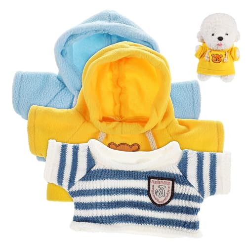 ERINGOGO 3St Bärenpullover Plüsch Stofftierkleidung Kleidung für Spielzeugbären Bärenkleidung puppenkleider Set teddybären Kuscheltier Puppenkleidung Minikleidung für Kuscheltiere Garn von ERINGOGO