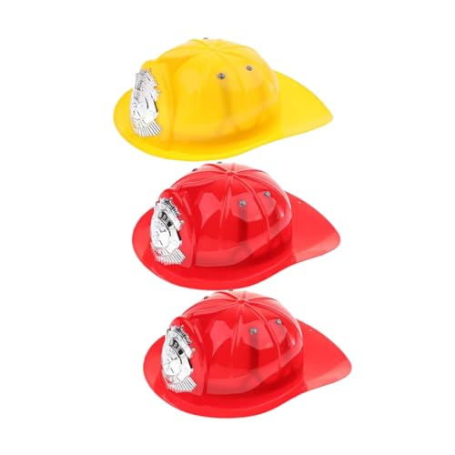 ERINGOGO 3St Feuerschutzhelm für feuerwehrhelm für Feuerwehrmann Verkleidung Feuerwehrmann Verkleidung Zubehör Feuerwehrmütze für Hüte für Plastik von ERINGOGO