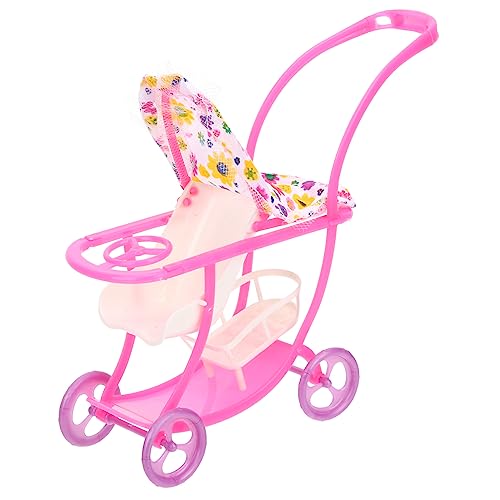 ERINGOGO 3St Kinderwagen puppenwagen Buggy kinderpuppenwagen Kid Toys buggys lauflernwagen Puppenhaus-Ornament tun so, als würden sie Stoff Rosa von ERINGOGO