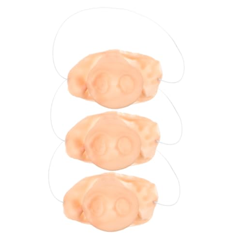 ERINGOGO 3St Schweinenase halloween masken halloween zubehör Halloween -Maske lustige verkleidung Puppenhaus-Essen- -Dekorationen -Kostüm-Requisite Kostümnase Emulsion Beige von ERINGOGO