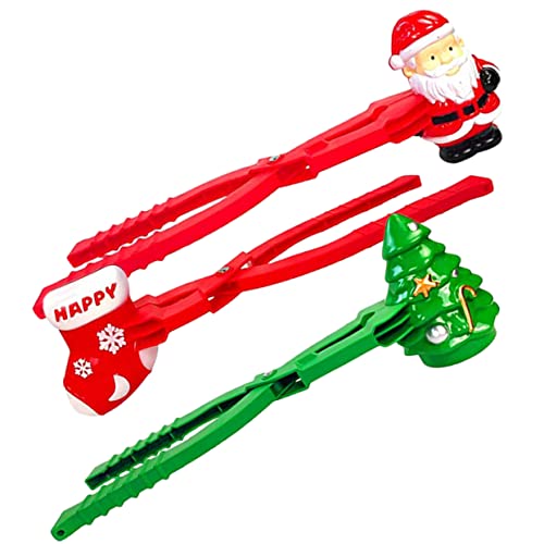 ERINGOGO 3St Weihnachts-Schneekugel-Form lustiger Schneeballclip Klemme für Schneeballmaschine Outdoor Spielzeug kinderspielzeug interessanter Schneeballclip Kompakter Schneeballclip Abs von ERINGOGO