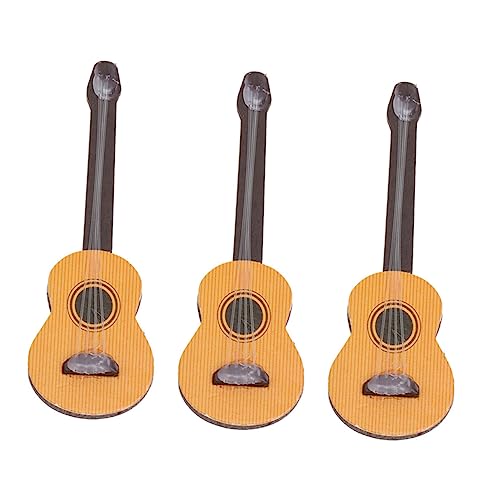 ERINGOGO 3Stücke Gitarre Dekorationen Für Miniatur Szenen Holzornamente Für Instrumentenhandwerk Und Instrumenten von ERINGOGO