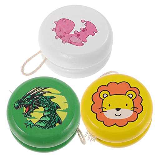 ERINGOGO 3stücke -yoyo-bälle Mit Cartoon-Muster Holzspielzeug Für Fördert Hand-Augen-koordination Und Körperliche Geschicklichkeit Für Spiel Und Spaß ERINGOGO 3stücke -yoyo-bälle Mit Cartoon-Muster Holzspielzeug Für Fördert Hand-Augen-koordination Und Körperliche Geschicklichkeit Für Spiel Und Spaß von ERINGOGO