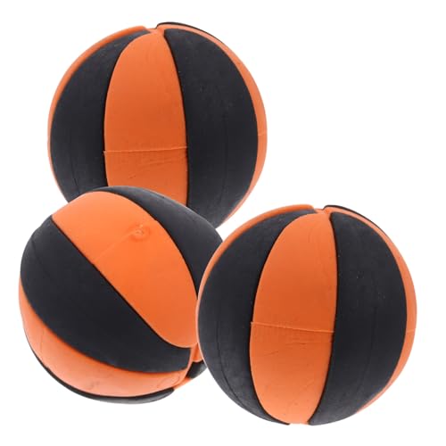 ERINGOGO 3st Puppenhaus-Basketball Spiel Mini-wasserbälle Kleiner Basketball Mini-fußball Fliegende Untertassenkugel Mini-basketbälle Pool-Basketball Korb Tischfußballbälle Gummi Orange von ERINGOGO