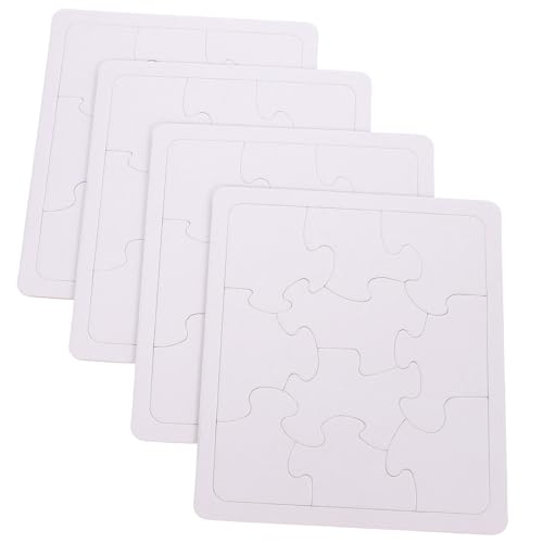 ERINGOGO 4 Blätter Puzzlespielzeug Für Kinder Zeichenrätsel Sternförmiges DIY-Puzzle Puzzle-rohlinge DIY Rohlingspuzzle Leeres Puzzle Leere Puzzles Puzzle-Handwerk Leere Rätsel Papier Weiß von ERINGOGO