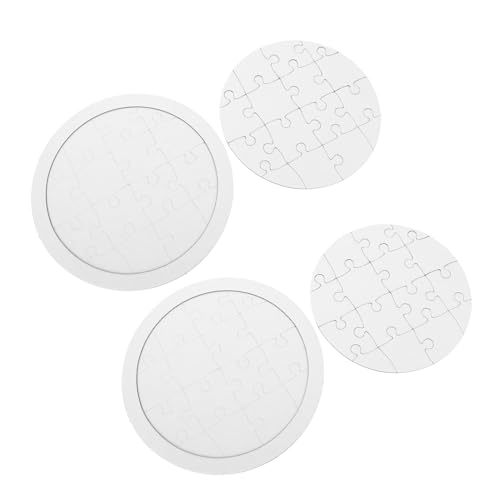 ERINGOGO 4 Sätze Teiliges Rundes Blanko Puzzle aus Stabilem Papierboard Glatte Oberfläche Sicher und Praktisch zum Selbergestalten und Anmalen für DIY Bastelmaterial für Kreative ERINGOGO 4 Sätze Teiliges Rundes Blanko Puzzle aus Stabilem Papierboard Glatte Oberfläche Sicher und Praktisch zum Selbergestalten und Anmalen für DIY Bastelmaterial für Kreative von ERINGOGO
