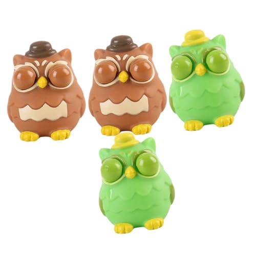 ERINGOGO 4 Stck Teiliges Eulen Stressabbau Tragbares Druckspielzeug zur Angst Stresslinderung für Kleines Handliches Anti Stress Spiel als Partygeschenk und Mitgebsel ERINGOGO 4 Stck Teiliges Eulen Stressabbau Tragbares Druckspielzeug zur Angst Stresslinderung für Kleines Handliches Anti Stress Spiel als Partygeschenk und Mitgebsel von ERINGOGO