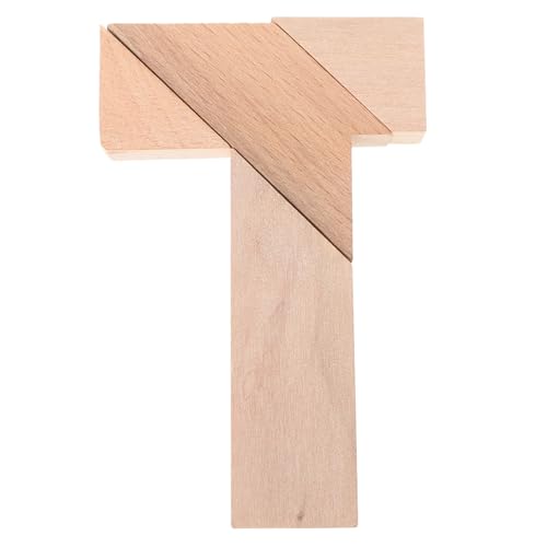 ERINGOGO Holzpuzzle in T-Form 4-teilig Denk- Und Logikspiel Für Jungen Und Mädchen Erwachsene Montessori-Spielzeug Pädagogisches Puzzle-Set von ERINGOGO