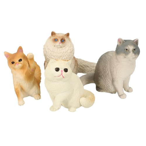 ERINGOGO 4 Stück Kleine Katzenfiguren aus Langlebigem Kunststoff Realistische Tischdekoration für Wohnzimmer und Garten Niedliche Katzenmodelle als für Katzenliebhaber und Schreibtischdeko ERINGOGO 4 Stück Kleine Katzenfiguren aus Langlebigem Kunststoff Realistische Tischdekoration für Wohnzimmer und Garten Niedliche Katzenmodelle als für Katzenliebhaber und Schreibtischdeko von ERINGOGO