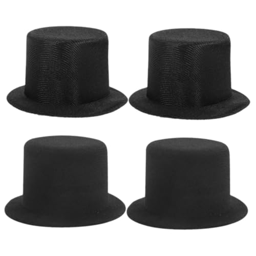 ERINGOGO 4 Stück Miniatur Top Hat Kleine Schwarze DIY Schneemann-hüte aus Filz und Glänzendem Handgefertigte Puppenhüte für Weihnachtsdeko Bastelbedarf Leicht und Kompakt ERINGOGO 4 Stück Miniatur Top Hat Kleine Schwarze DIY Schneemann-hüte aus Filz und Glänzendem Handgefertigte Puppenhüte für Weihnachtsdeko Bastelbedarf Leicht und Kompakt von ERINGOGO