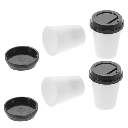 ERINGOGO 4 Stück Puppenhaus Kaffeebecher Spielzeughaus Kleine Tassen Kaffeetassen Mini Mini Kaffeebecher Puppenhaus Miniaturen Mini Tassen Mini Keramiktassen Mini von ERINGOGO