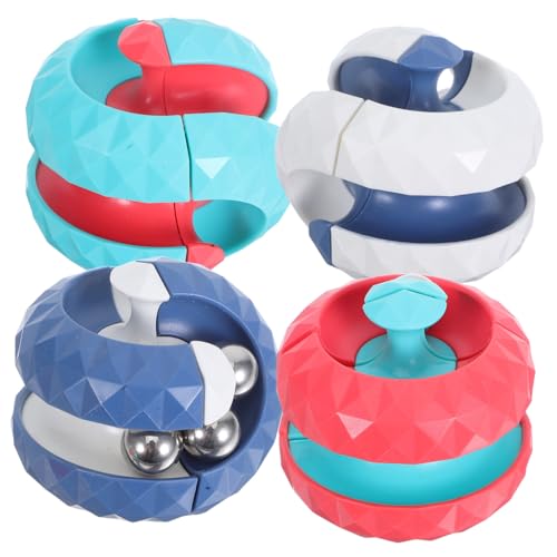 ERINGOGO 4 Stück Stressbälle Fidget Toy mit Drehbarem Perlen-Track Intelligentes Puzzle für Erwachsene Fördert Konzentration und Entspannung für Schule Büro und Party ERINGOGO 4 Stück Stressbälle Fidget Toy mit Drehbarem Perlen-Track Intelligentes Puzzle für Erwachsene Fördert Konzentration und Entspannung für Schule Büro und Party von ERINGOGO