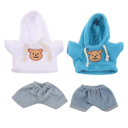 ERINGOGO 4 Stück Teiliges Bärenkleidung für Plüschtiere Hoodie Jeans aus Robustem Baumwollstoff Niedliche Trendige Kleidung zum Selbermachen für Kleine Stofftiere und Kuschelbären ERINGOGO 4 Stück Teiliges Bärenkleidung für Plüschtiere Hoodie Jeans aus Robustem Baumwollstoff Niedliche Trendige Kleidung zum Selbermachen für Kleine Stofftiere und Kuschelbären von ERINGOGO